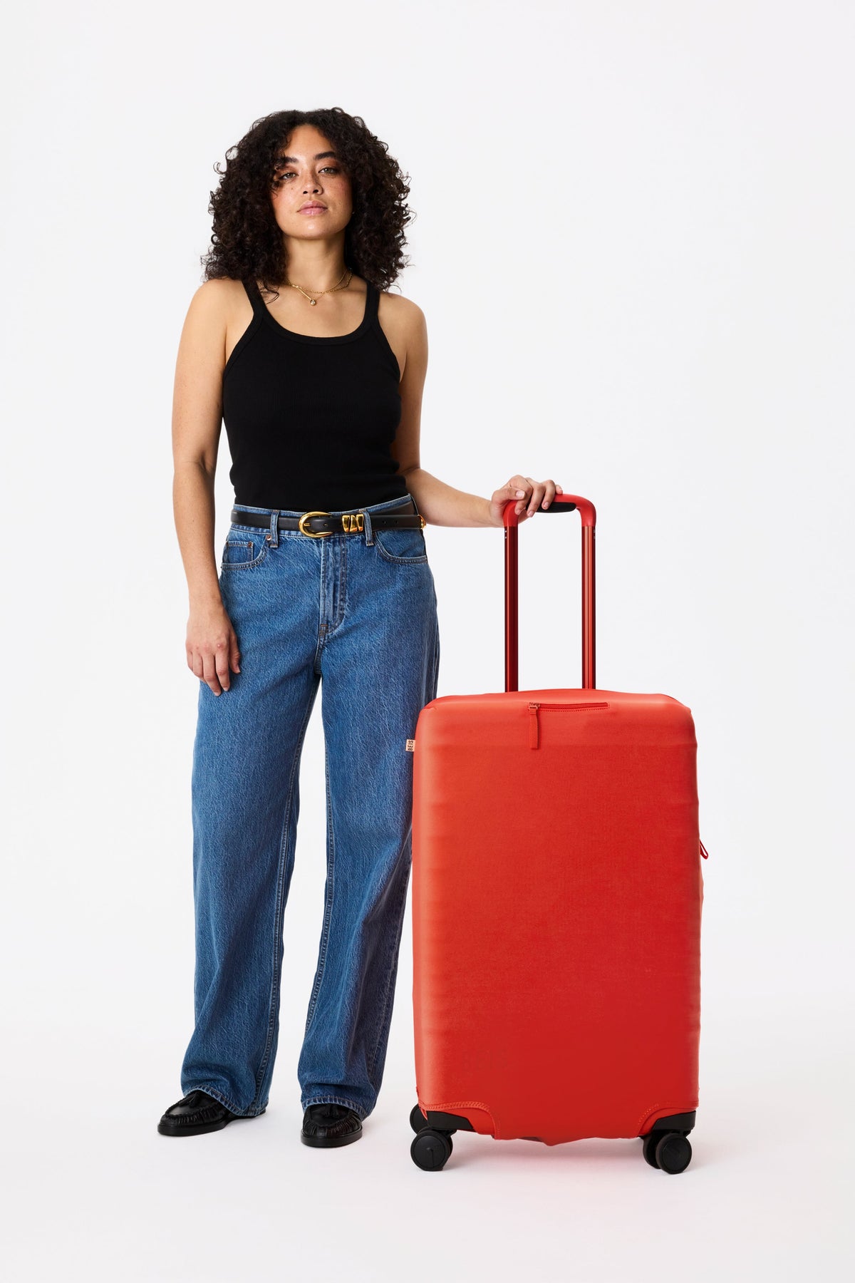 The Medium Check-In Luggage Cover in Flame