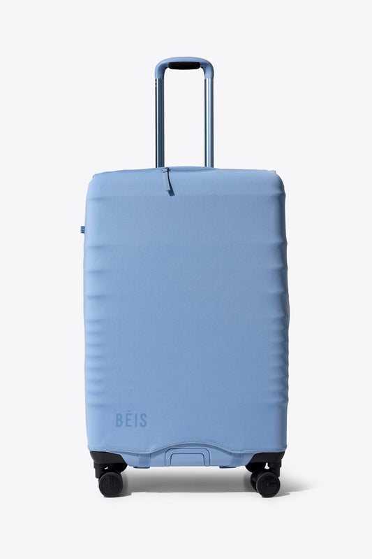 The Hybrid Check-In Luggage Cover in Dusty Blue