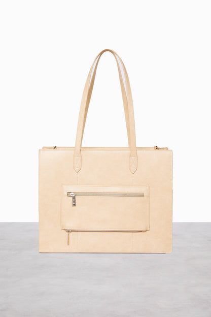 The Work Tote in Beige